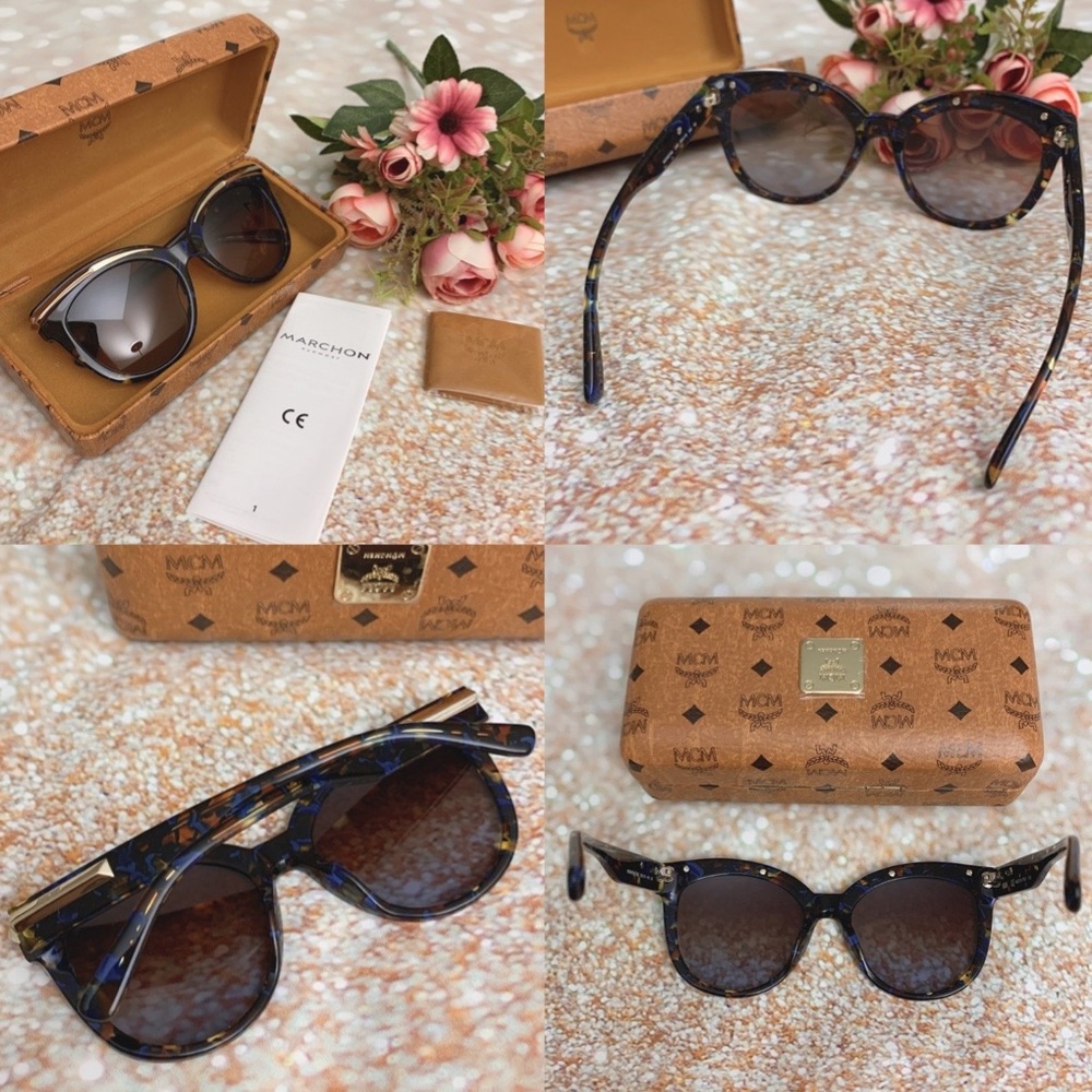 BNIB MCM Havana blue cat eye sunny sunglasses - Picture 8 of 8